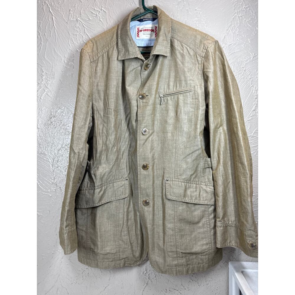 Vintage McGregor Sportswear Mens Jacket Green‎ Utility Classic Size Large